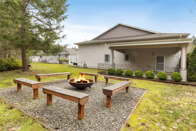 Enjoy many nights making memories sitting by the firepit.
