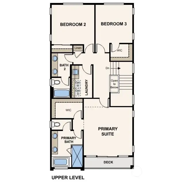 SIENNA Plan - Upper Level Floor - Marketing Rendering - may vary per location.