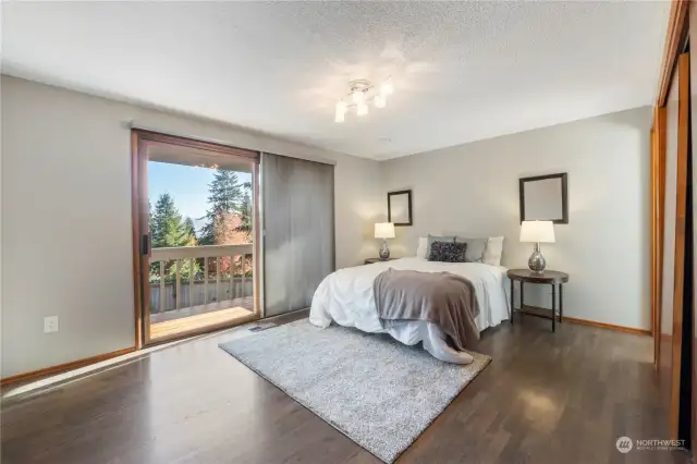 Primary bedroom with access to deck