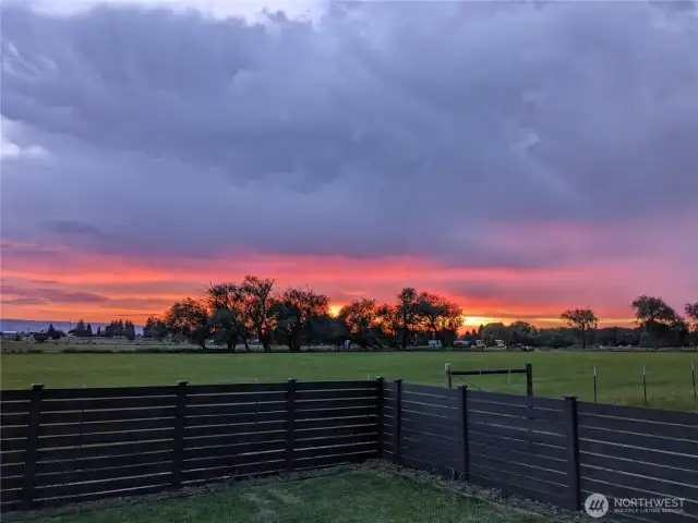Enjoy stunning evening views, like this sunset, that never disappoint.