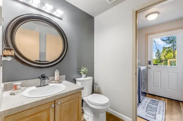 Downstairs half bath.