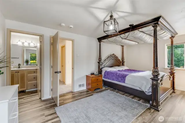 Primary bedroom with view of ensuite