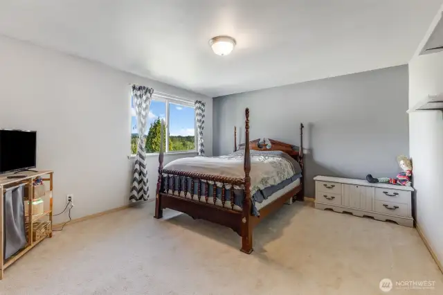 2nd bedroom is a great size. This room has a wonderful view of Mt. Rainier!
