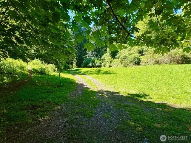 Photo not taken from property.  Community Road and Trail to beach.
