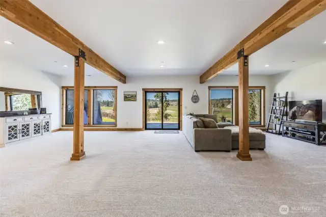 Absolutely huge family and rec room.