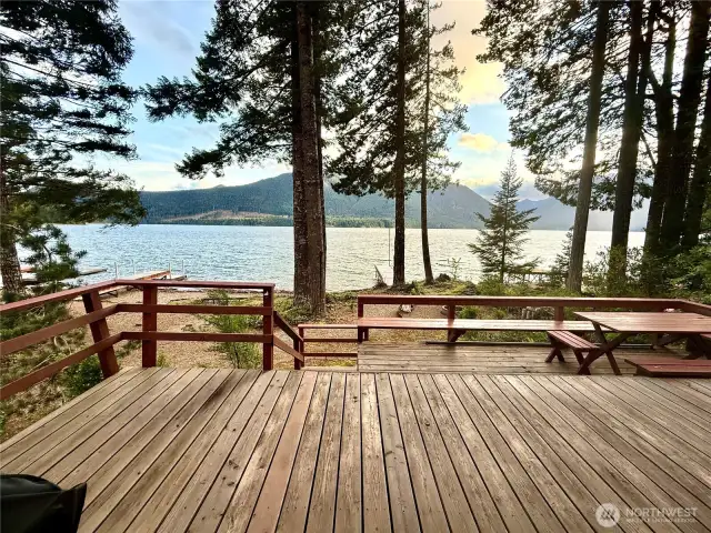 Great deck for entertaining and barbecuing.
