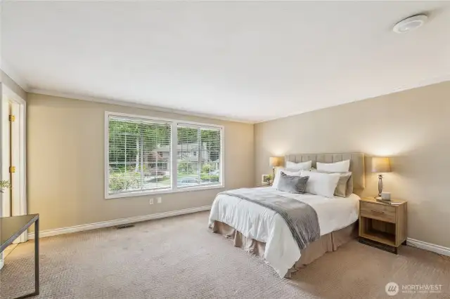 Spacious primary suite