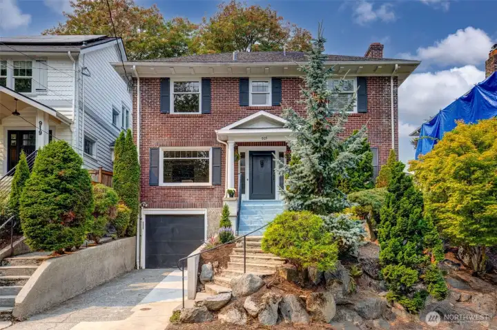 Garage parking for 1, and a nice wide driveway
