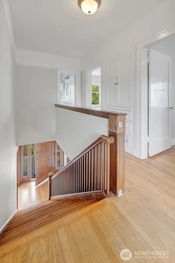 Top of the stairs - built in storage