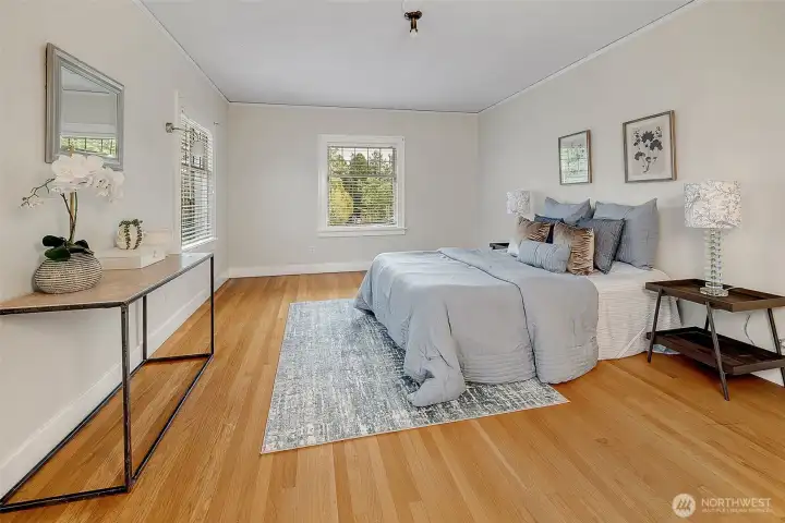Primary bedroom is the whole length of the house!
