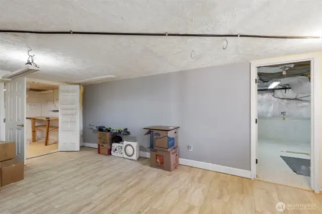 Finished Basement, entrance under home