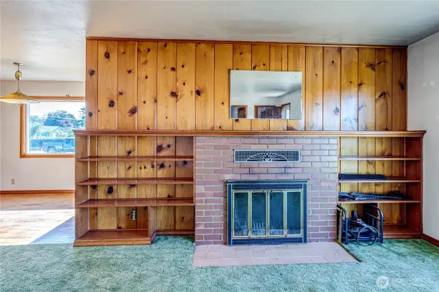Wood Burning Fireplace