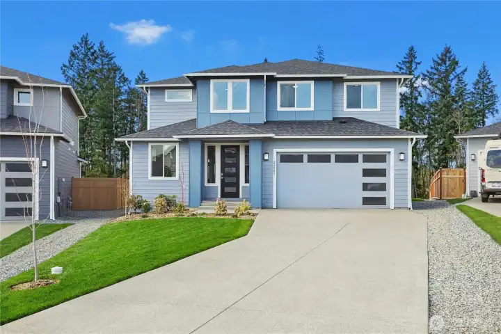 Actual Home with extended driveway.