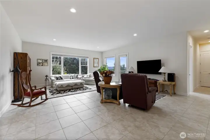 Huge living room affords you two separate sitting areas