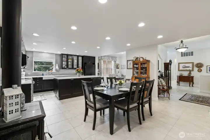 Virtually staged kitchen
