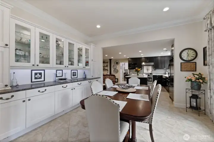You can store all your precious dinnerware in these cabinets