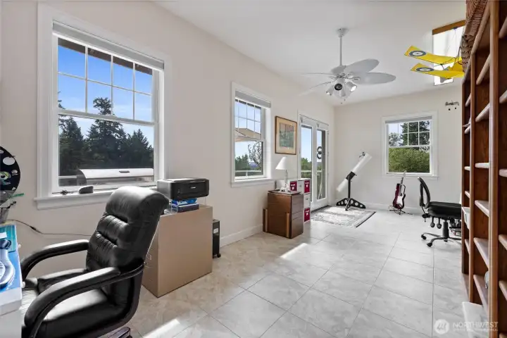 This huge office has tons of windows for natural light