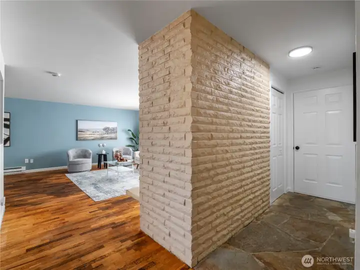 Entry way into open living area
