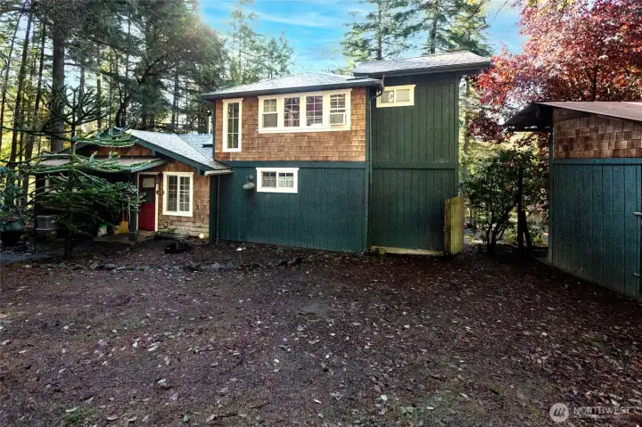 House with garage on right