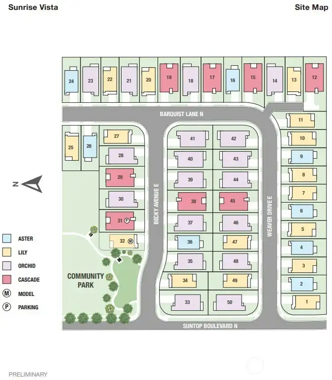 Sunrise Vista Site Map