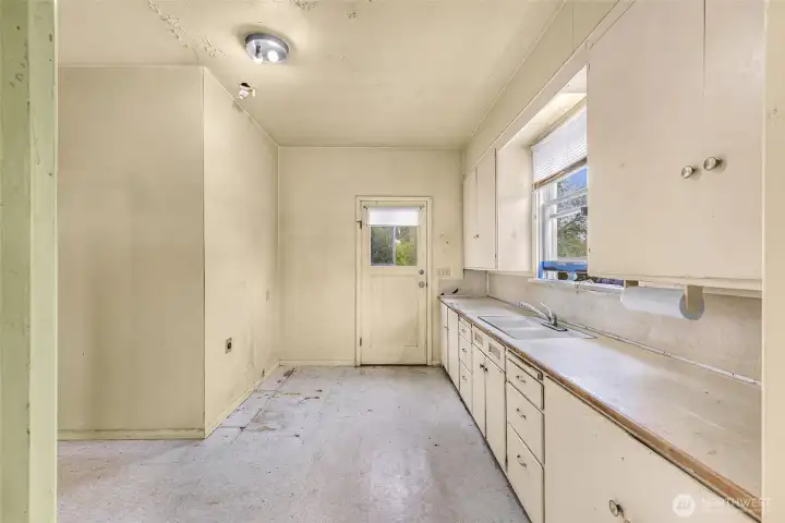 Small house - Kitchen & back door