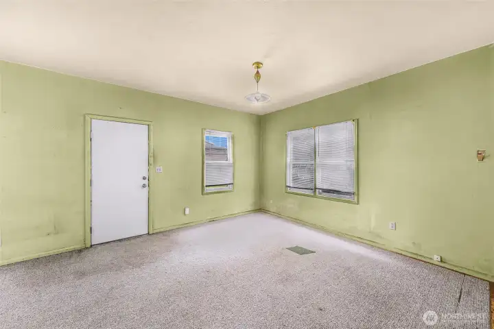 Front door & living room