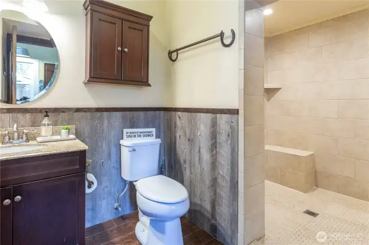 Main Bath w/ large walk-in shower and heated floors !!