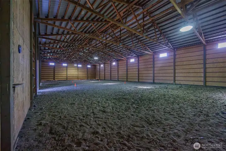 This property also includes a spacious indoor arena, perfect for year-round use. Attached to the arena is a 10x20 tack room, providing ample storage for equipment and gear. Ideal for equestrian enthusiasts!