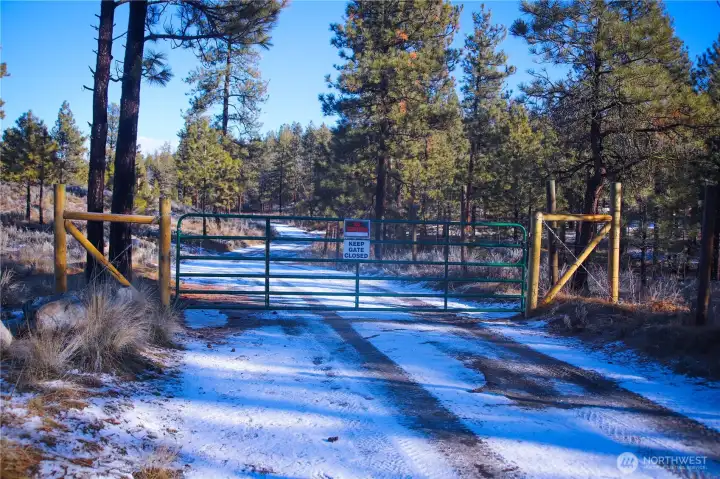 You will need to access the property through this gate