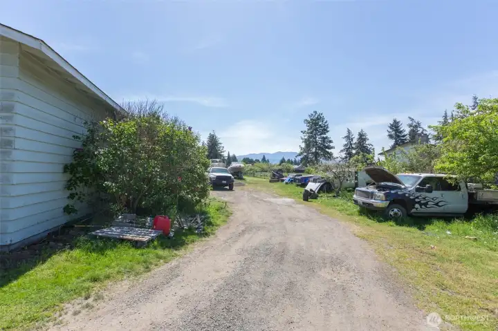 Another side of the garage and large workshop area