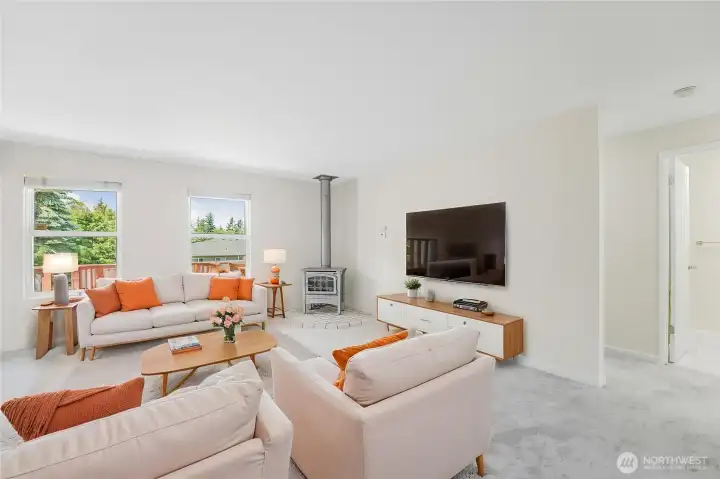 Living Room Virtually Staged.