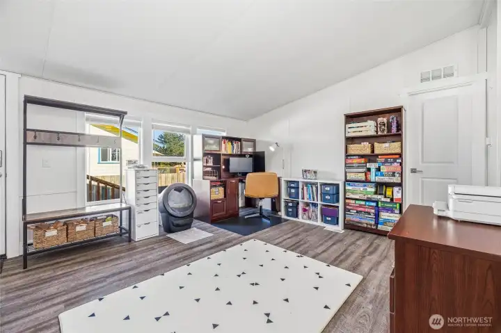 Open Flow from 1st Living Room to Kitchen & Dining Room