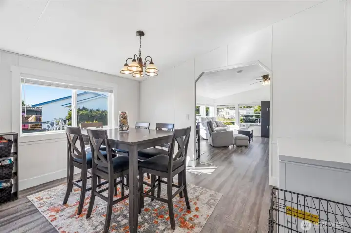 Dining Room flows to 2nd Living Room