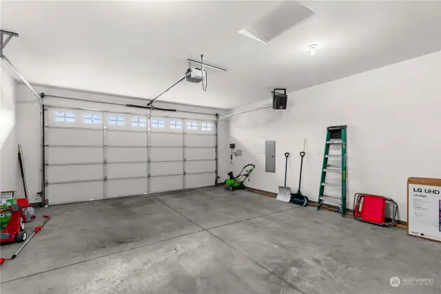 Easy level access to this 2 car heated garage.