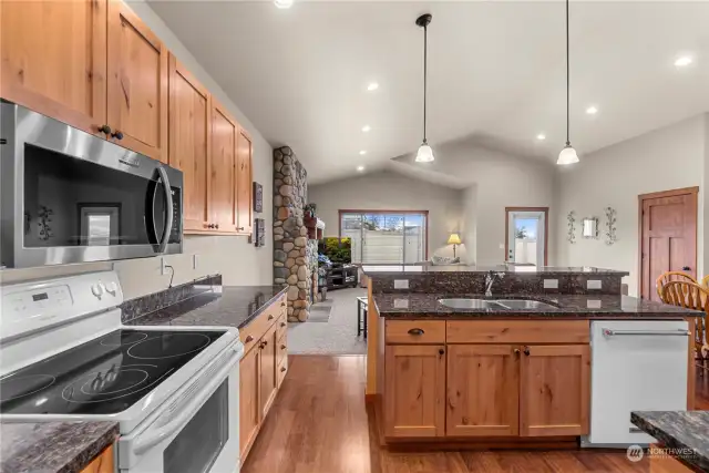 Great sight lines from this kitchen!