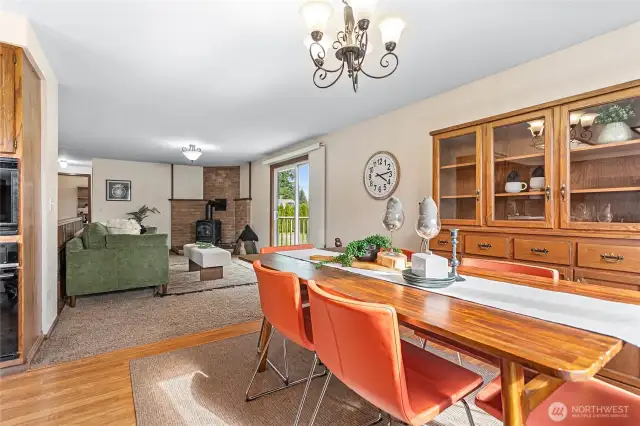 Cozy family room just off dining