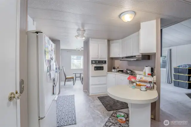 Kitchen with new flooring
