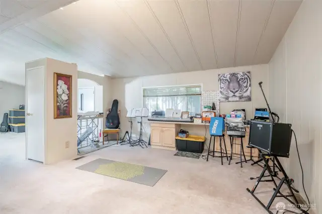 Front entry closet between both living spaces
