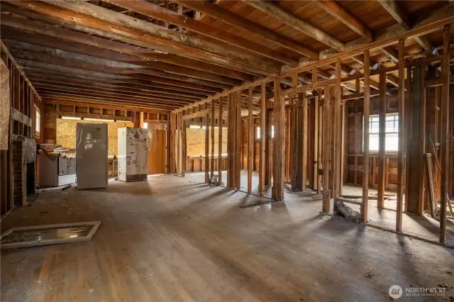 Dining Area and Family Room looking towards front of house.