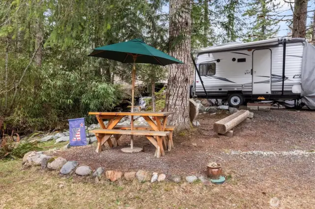 Enjoy living close to nature throughout the property. And park your RV for more nature-loving adventures.