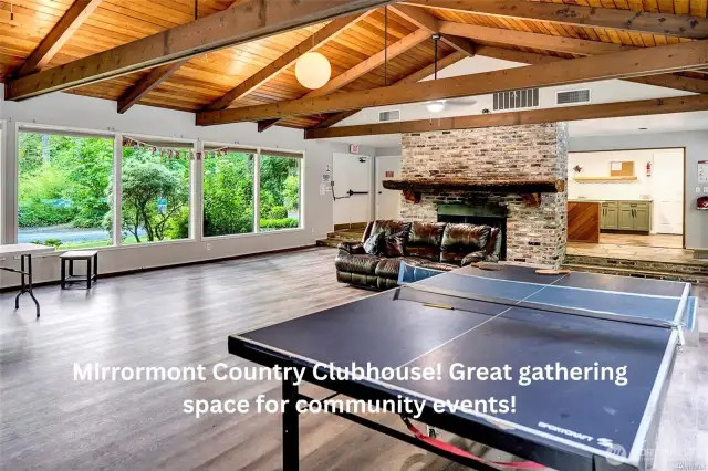 Interior of the Community Clubhouse. Used for community events or separate memberships available for separate fees.