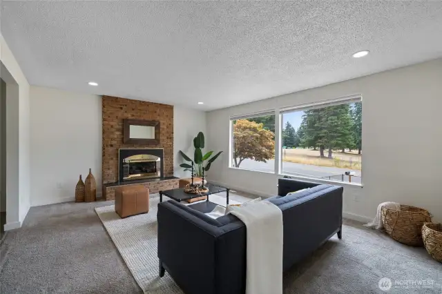 Home updated with efficient Natural Gas inserts upstairs and down and Forced Air for year round comfort