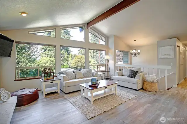 Low maintanence LVP flooring throughout the main living areas and bedrooms.