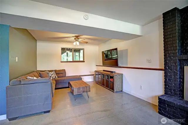 TV area downstairs.