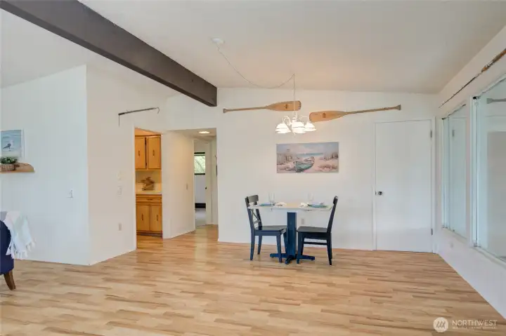 Dining room can accommodate a large table