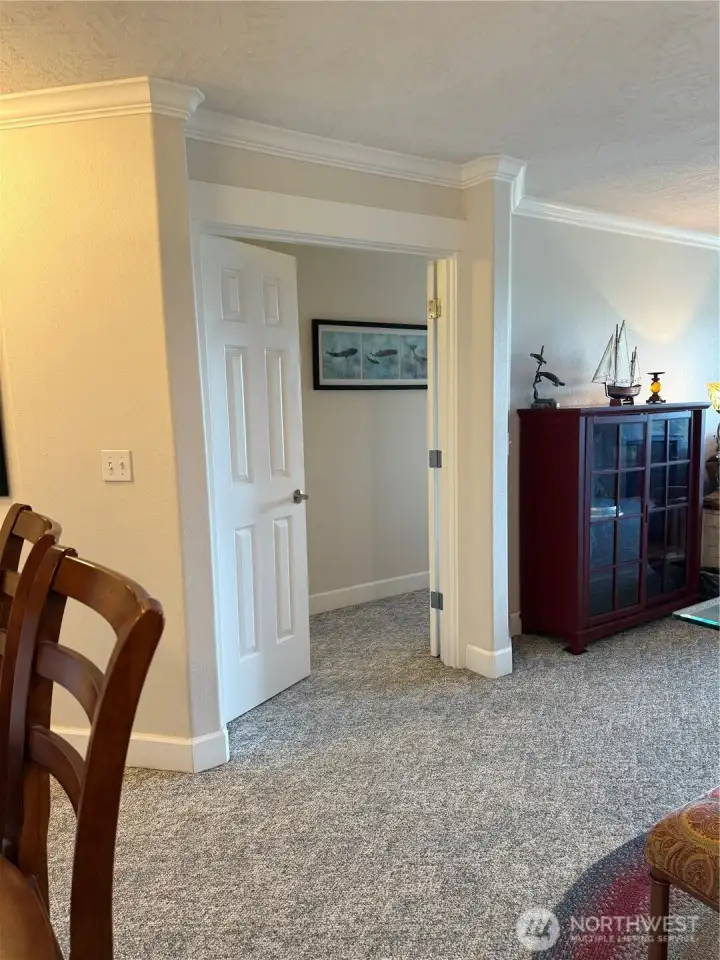 Entrance to Primary bedroom off Living room