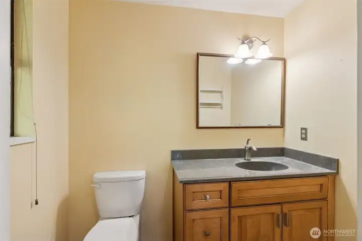 Half bath just off the family room