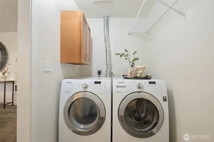 Full-size Washer and Dryer in unit