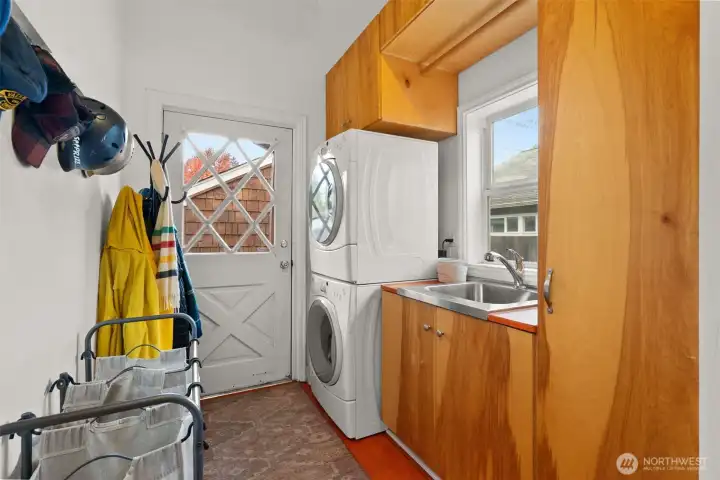 Dedicated laundry space.
