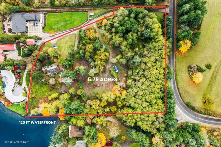 The existing home and structures are tear downs, but the footprint is important.  Expand the existing by 25% or build closer to the waterfront with a 75 ft shoreline setback.